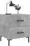 vidaXL - Nachtkastjes - 2 - st - 40x35x47,5 - cm - bewerkt - hout - betongrijs