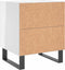 vidaXL - Nachtkastjes - 2 - st - 40x35x47,5 - cm - bewerkt - hout - hoogglans - wit