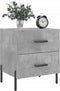 vidaXL - Nachtkastjes - 2 - st - 40x35x47,5 - cm - bewerkt - hout - betongrijs