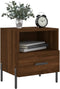 vidaXL - Nachtkastjes - 2 - st - 40x35x47,5 - cm - bewerkt - hout - bruin - eikenkleur