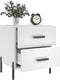 vidaXL - Nachtkastjes - 2 - st - 40x35x47,5 - cm - bewerkt - hout - wit