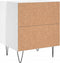 vidaXL - Nachtkastjes - 2 - st - 40x35x47,5 - cm - bewerkt - hout - hoogglans - wit