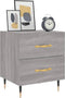 vidaXL - Nachtkastjes - 2 - st - 40x35x47,5 - cm - bewerkt - hout - grijs - sonoma - eiken