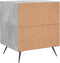 vidaXL - Nachtkastjes - 2 - st - 40x35x47,5 - cm - bewerkt - hout - betongrijs
