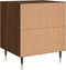 vidaXL - Nachtkastjes - 2 - st - 40x35x47,5 - cm - bewerkt - hout - bruin - eikenkleur