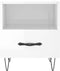 vidaXL - Nachtkastjes - 2 - st - 40x35x47,5 - cm - bewerkt - hout - hoogglans - wit