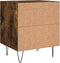 vidaXL - Nachtkastjes - 2 - st - 40x35x47,5 - cm - bewerkt - hout - gerookt - eikenkleur