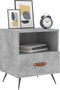 vidaXL - Nachtkastjes - 2 - st - 40x35x47,5 - cm - bewerkt - hout - betongrijs