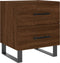vidaXL - Nachtkastjes - 2 - st - 40x35x47,5 - cm - bewerkt - hout - bruin - eikenkleur