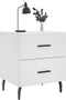 vidaXL - Nachtkastjes - 2 - st - 40x35x47,5 - cm - bewerkt - hout - wit