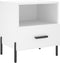vidaXL - Nachtkastjes - 2 - st - 40x35x47,5 - cm - bewerkt - hout - wit