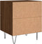 vidaXL - Nachtkastjes - 2 - st - 40x35x47,5 - cm - bewerkt - hout - bruin - eikenkleur