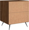 vidaXL - Nachtkastjes - 2 - st - 40x35x47,5 - cm - bewerkt - hout - bruin - eikenkleur