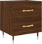 vidaXL - Nachtkastjes - 2 - st - 40x35x47,5 - cm - bewerkt - hout - bruin - eikenkleur