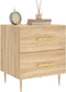 vidaXL - Nachtkastjes - 2 - st - 40x35x47,5 - cm - bewerkt - hout - sonoma - eikenkleur