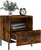 vidaXL - Nachtkastjes - 2 - st - 40x35x47,5 - cm - bewerkt - hout - gerookt - eikenkleur