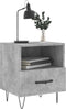vidaXL - Nachtkastjes - 2 - st - 40x35x47,5 - cm - bewerkt - hout - betongrijs