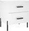 vidaXL - Nachtkastjes - 2 - st - 40x35x47,5 - cm - bewerkt - hout - wit