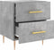 vidaXL - Nachtkastjes - 2 - st - 40x35x47,5 - cm - bewerkt - hout - betongrijs