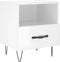 vidaXL - Nachtkastjes - 2 - st - 40x35x47,5 - cm - bewerkt - hout - hoogglans - wit