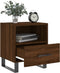 vidaXL - Nachtkastjes - 2 - st - 40x35x47,5 - cm - bewerkt - hout - bruin - eikenkleur