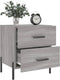 vidaXL - Nachtkastjes - 2 - st - 40x35x47,5 - cm - bewerkt - hout - grijs - sonoma - eiken