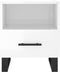 vidaXL - Nachtkastjes - 2 - st - 40x35x47,5 - cm - bewerkt - hout - hoogglans - wit