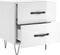 vidaXL - Nachtkastjes - 2 - st - 40x35x47,5 - cm - bewerkt - hout - hoogglans - wit