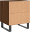 vidaXL - Nachtkastjes - 2 - st - 40x35x47,5 - cm - bewerkt - hout - bruin - eikenkleur
