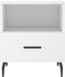 vidaXL - Nachtkastjes - 2 - st - 40x35x47,5 - cm - bewerkt - hout - wit