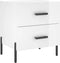 vidaXL - Nachtkastjes - 2 - st - 40x35x47,5 - cm - bewerkt - hout - hoogglans - wit