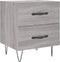vidaXL - Nachtkastjes - 2 - st - 40x35x47,5 - cm - bewerkt - hout - grijs - sonoma - eiken