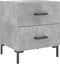 vidaXL - Nachtkastjes - 2 - st - 40x35x47,5 - cm - bewerkt - hout - betongrijs