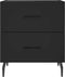 vidaXL - Nachtkastjes - 2 - st - 40x35x47,5 - cm - bewerkt - hout - zwart