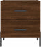 vidaXL - Nachtkastjes - 2 - st - 40x35x47,5 - cm - bewerkt - hout - bruin - eikenkleur