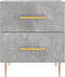 vidaXL - Nachtkastjes - 2 - st - 40x35x47,5 - cm - bewerkt - hout - betongrijs