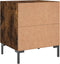 vidaXL - Nachtkastjes - 2 - st - 40x35x47,5 - cm - bewerkt - hout - gerookt - eikenkleur