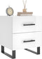 vidaXL - Nachtkastjes - 2 - st - 40x35x47,5 - cm - bewerkt - hout - hoogglans - wit