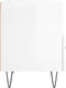 vidaXL - Nachtkastjes - 2 - st - 40x35x47,5 - cm - bewerkt - hout - hoogglans - wit