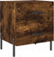 vidaXL - Nachtkastjes - 2 - st - 40x35x47,5 - cm - bewerkt - hout - gerookt - eikenkleur