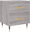 vidaXL - Nachtkastjes - 2 - st - 40x35x47,5 - cm - bewerkt - hout - grijs - sonoma - eiken