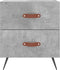 vidaXL - Nachtkastjes - 2 - st - 40x35x47,5 - cm - bewerkt - hout - betongrijs