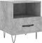 vidaXL - Nachtkastjes - 2 - st - 40x35x47,5 - cm - bewerkt - hout - betongrijs