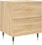 vidaXL - Nachtkastjes - 2 - st - 40x35x47,5 - cm - bewerkt - hout - sonoma - eikenkleur
