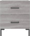 vidaXL - Nachtkastjes - 2 - st - 40x35x47,5 - cm - bewerkt - hout - grijs - sonoma - eiken