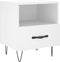 vidaXL - Nachtkastjes - 2 - st - 40x35x47,5 - cm - bewerkt - hout - wit