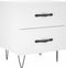vidaXL - Nachtkastjes - 2 - st - 40x35x47,5 - cm - bewerkt - hout - wit