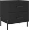 vidaXL - Nachtkastjes - 2 - st - 40x35x47,5 - cm - bewerkt - hout - zwart