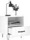 vidaXL - Nachtkastjes - 2 - st - 40x35x47,5 - cm - bewerkt - hout - hoogglans - wit
