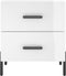 vidaXL - Nachtkastjes - 2 - st - 40x35x47,5 - cm - bewerkt - hout - hoogglans - wit
